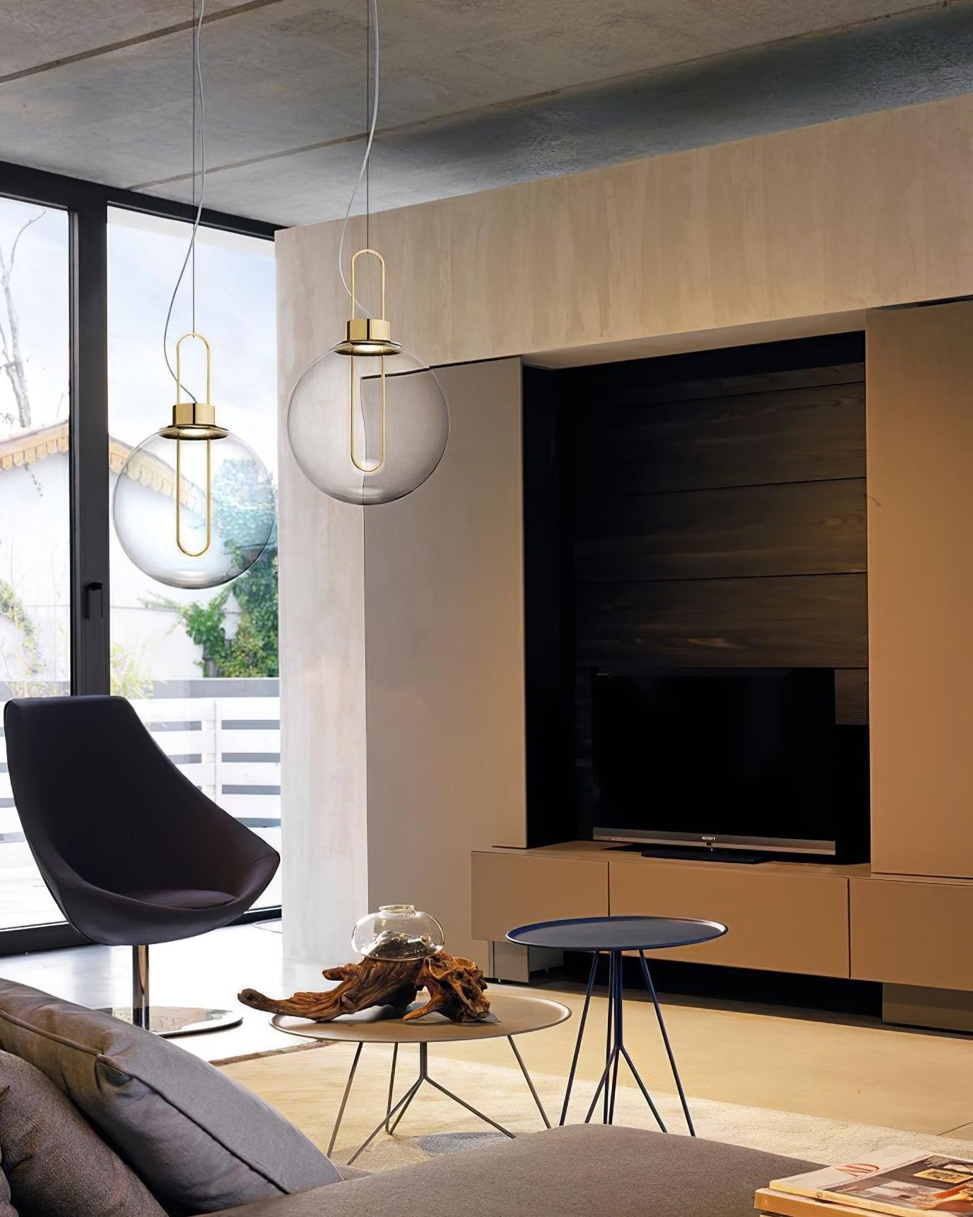 Clear Glass Orb Style Pendant Lamp M524