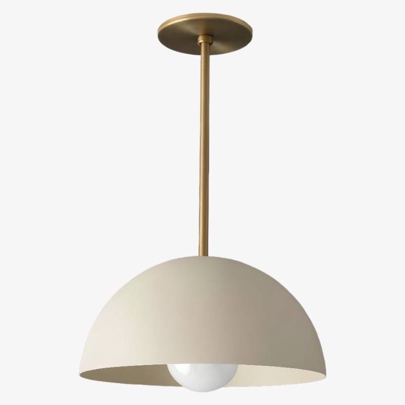 Metio Dome Neutral Dome Pendant - Modern Metal Accent Lighting T381