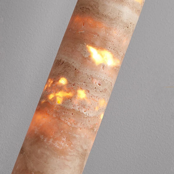 Cream Travertine Tube Pendant Light T2136