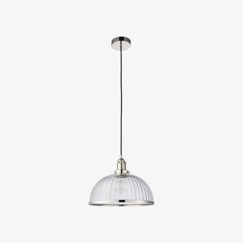 Novera Ribbed Glass Stylish Modern Pendant Lamp for Bedroom and Dining Area T976