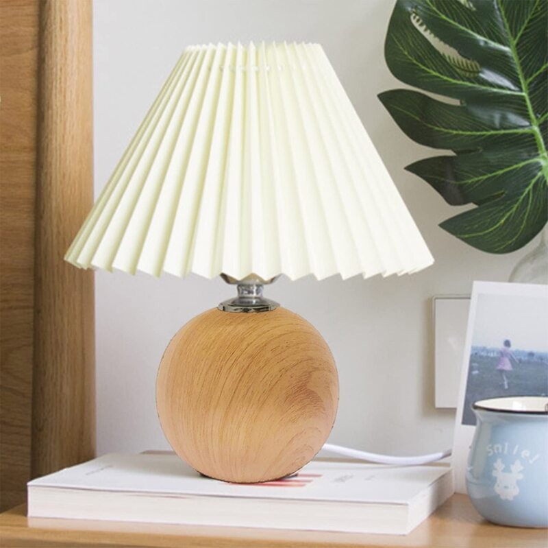 Modern Pleated Table Lamp Beside Lamp