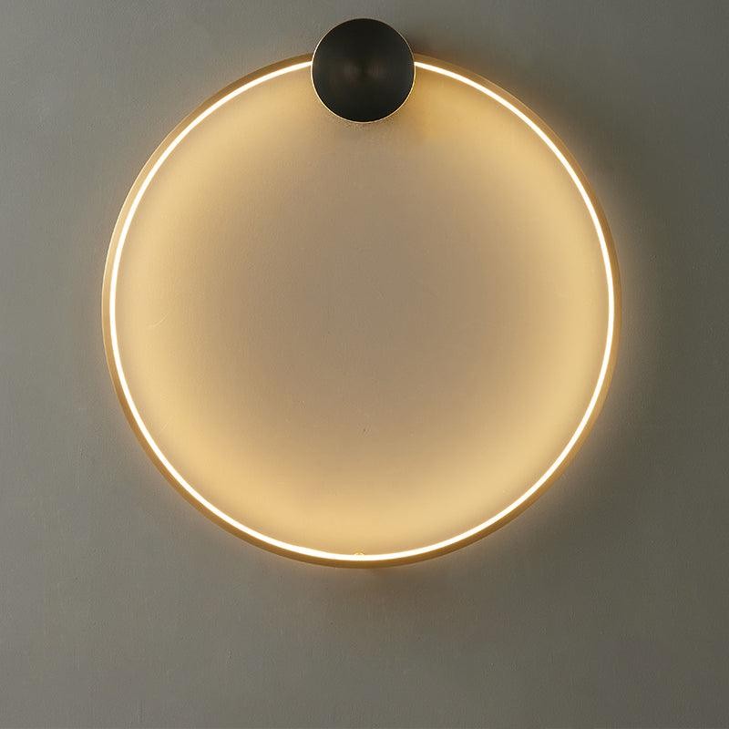 Minimalist Creative Simple Brass Round LED Wall Light M323