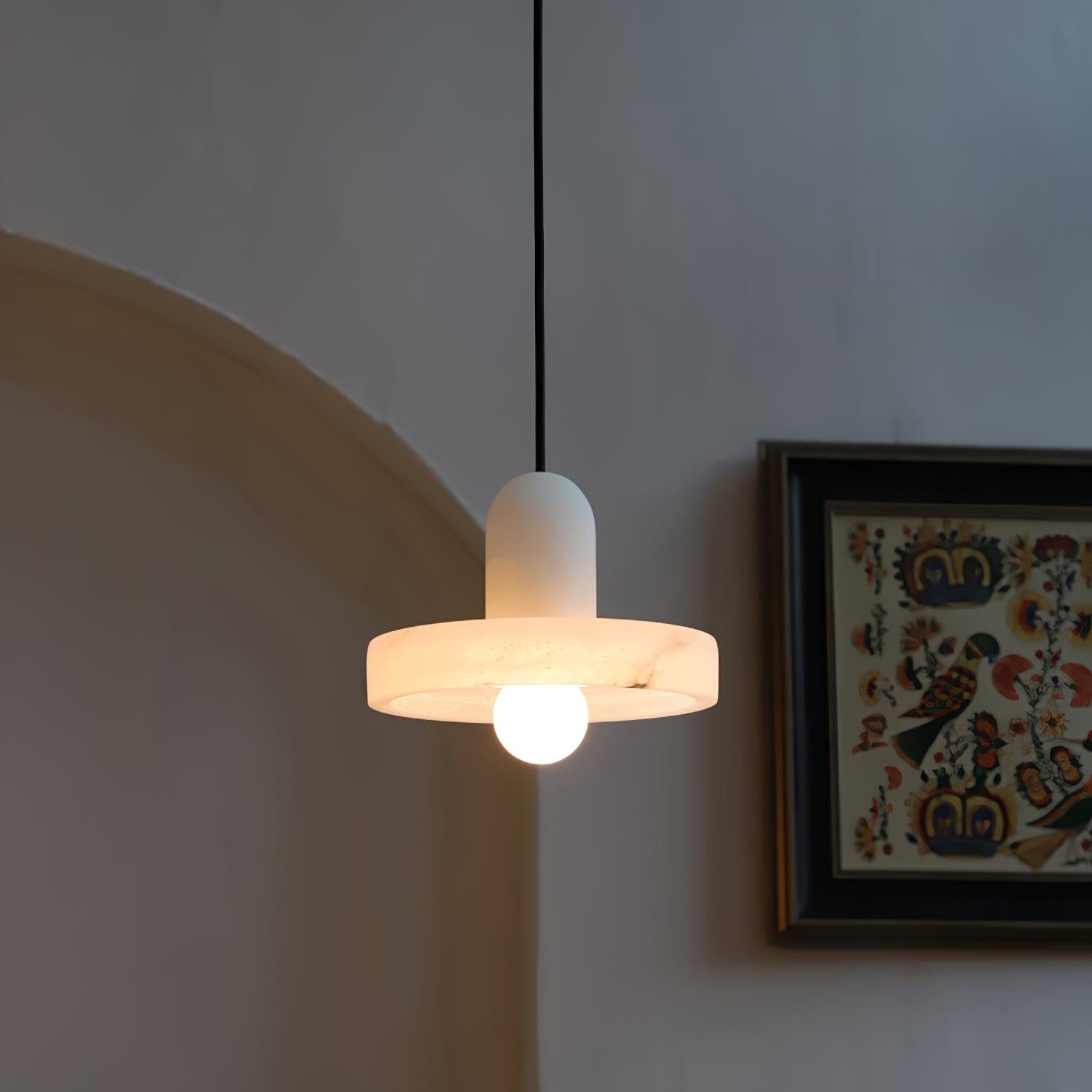 Elegant Creative White Alabaster Pendant Light G10