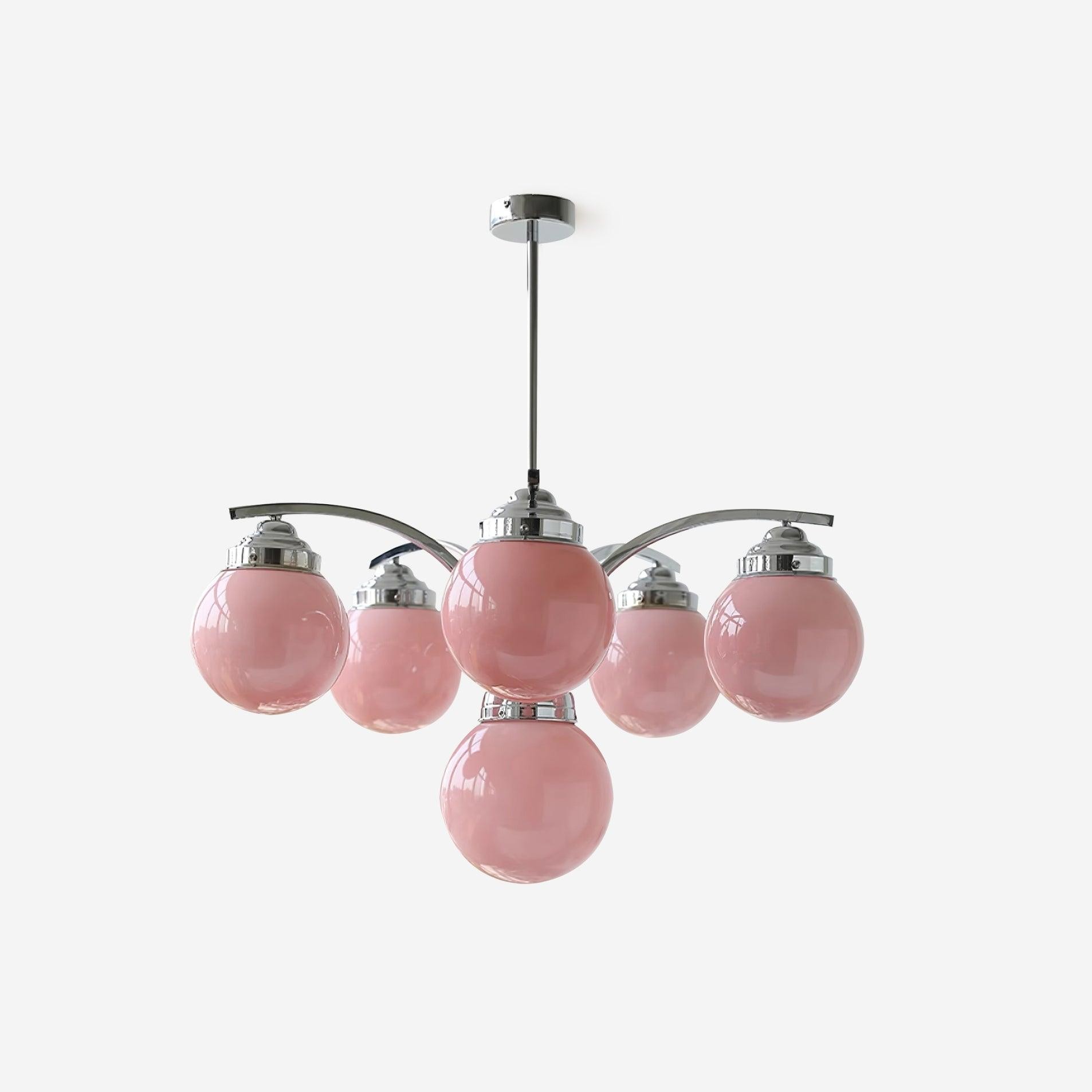 French Elegant Glass Orb Chandelier M427