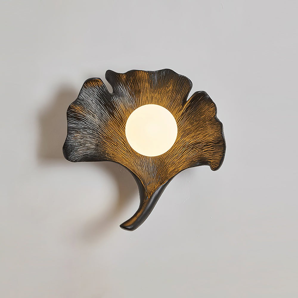 Vintage Ginkgo Leaf Resin Wall Lamp M157