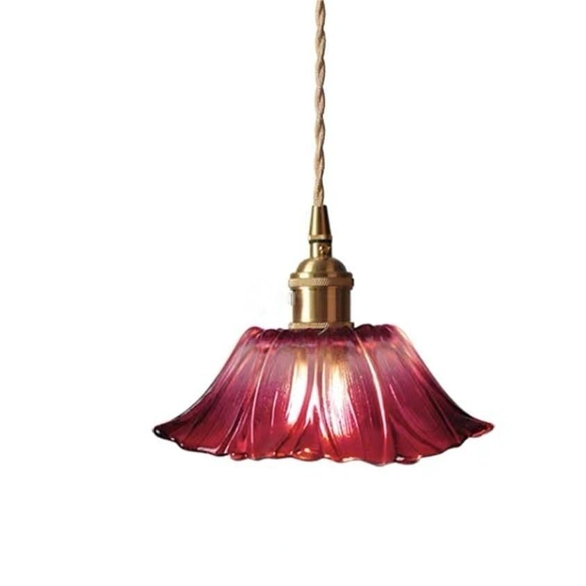 Tiffany Lotus Glass Pendant Light for Living Room S08