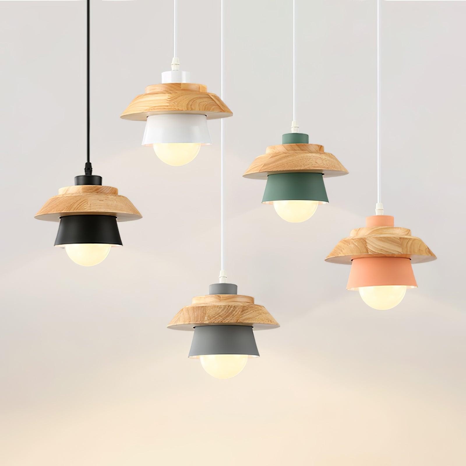 Stone Wood Pendant Lamp M407
