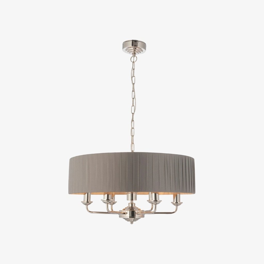 Tela Pendant - Elegant Linen Shades and Classic Dining Room Lighting T667