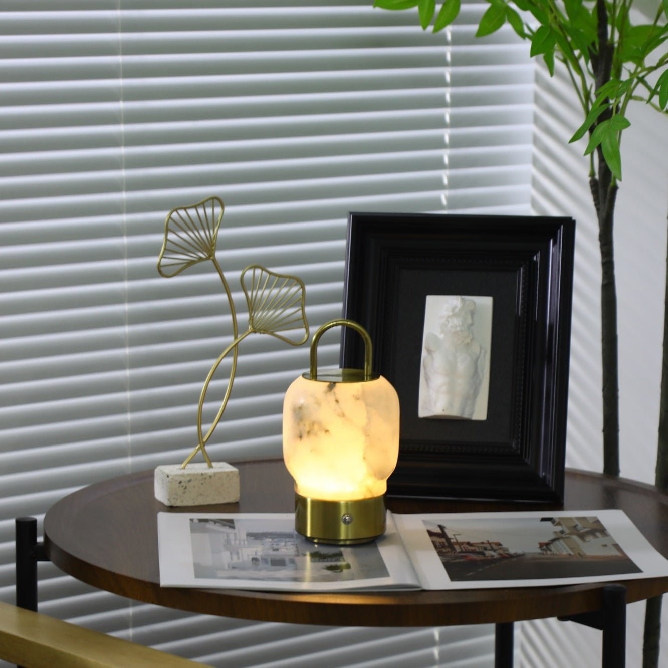 Alabaster Portable Rechargeable Table Lamp T1621
