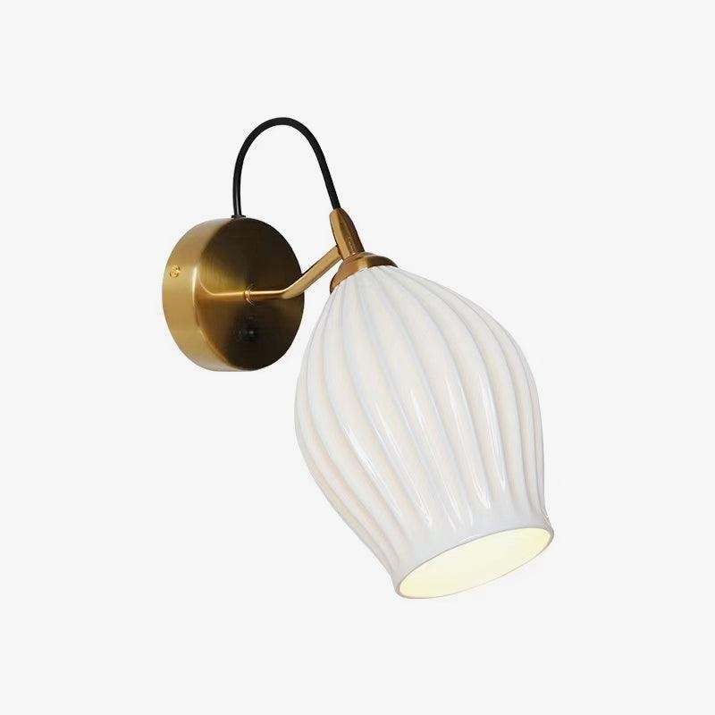 Cream Style Ceramic Ribbed Wall lamp M564