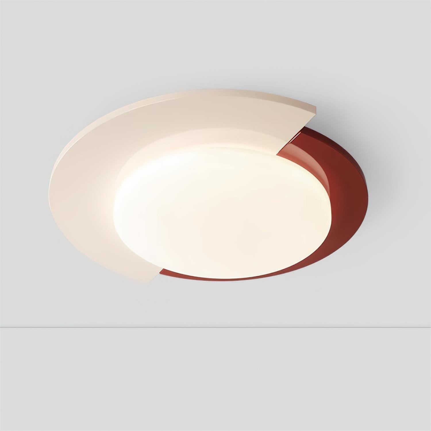 Red And White Round Ceiling Light M102