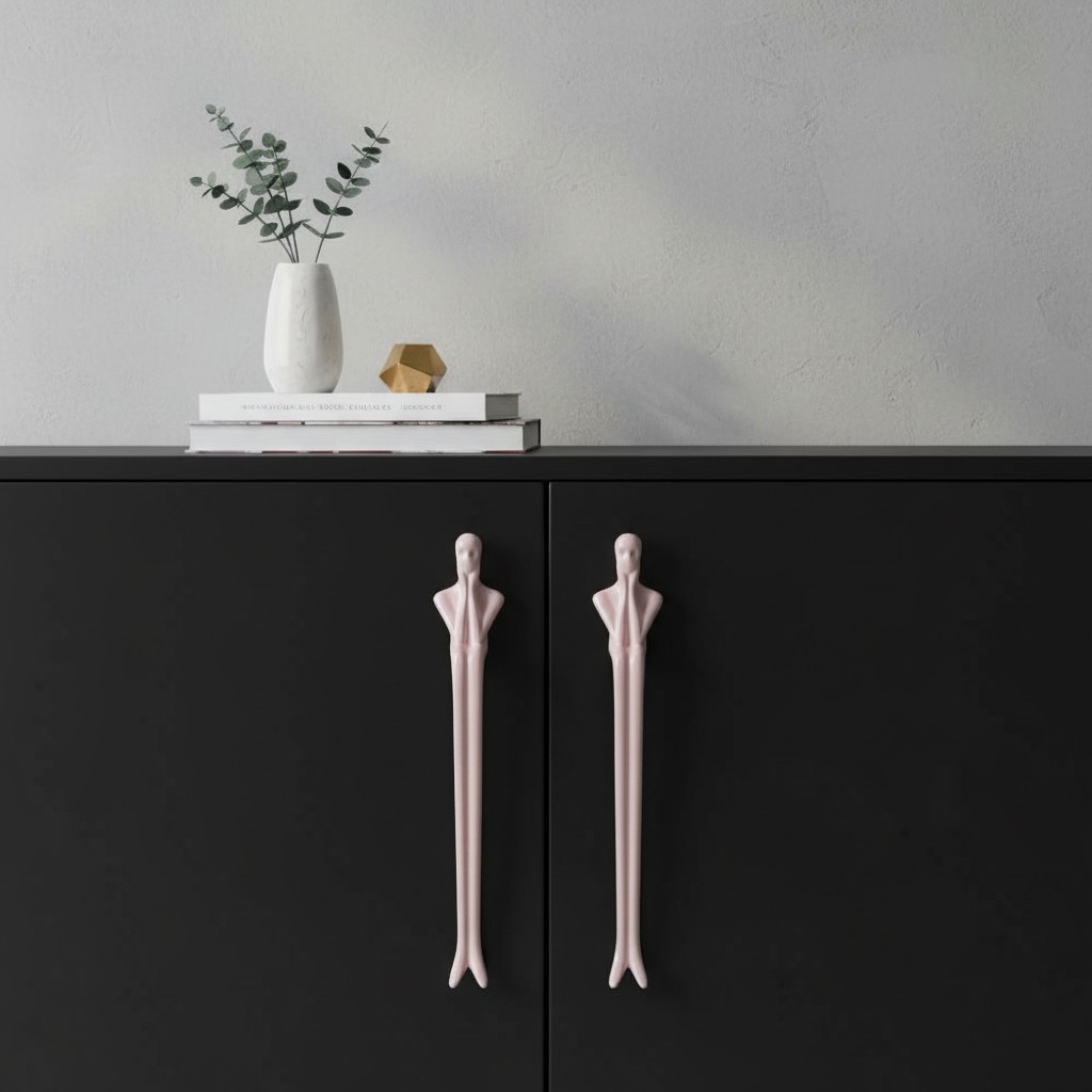 Verlitho Sculptural Metal Handle – Contemporary Drawer Pull Decor T1188