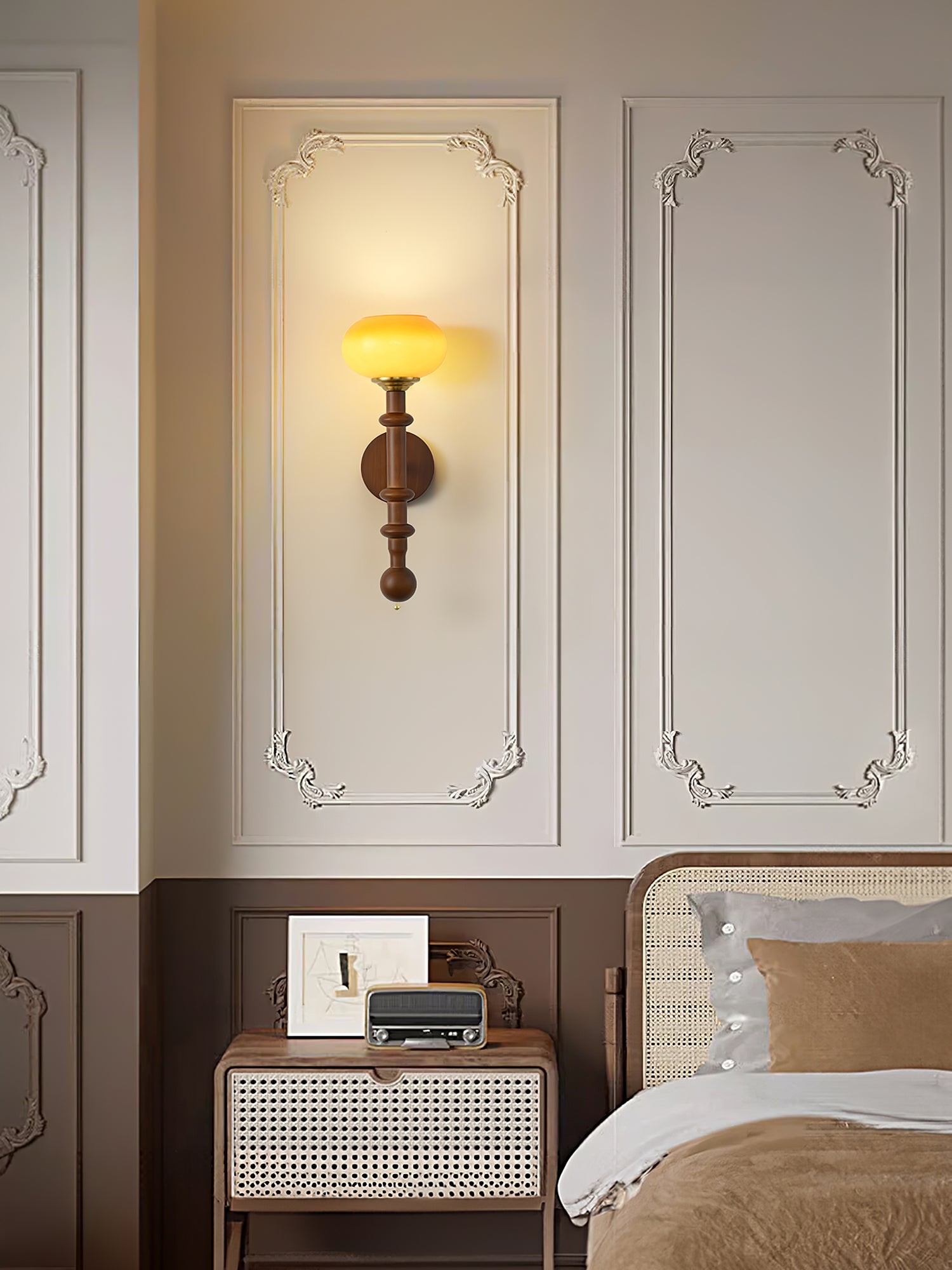 Retro Solid Wood Series Wall Lamp M419