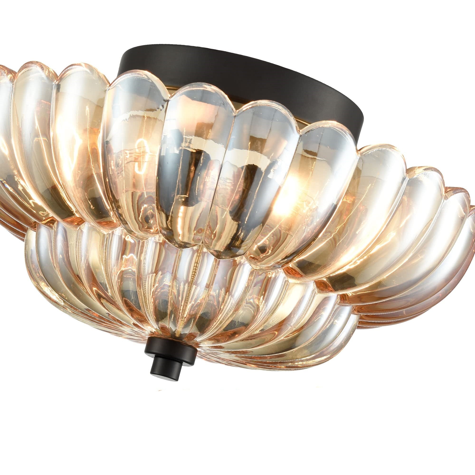 Semi Flush Mount Ceiling Lights Umbrella Shape Glass Lamp G58
