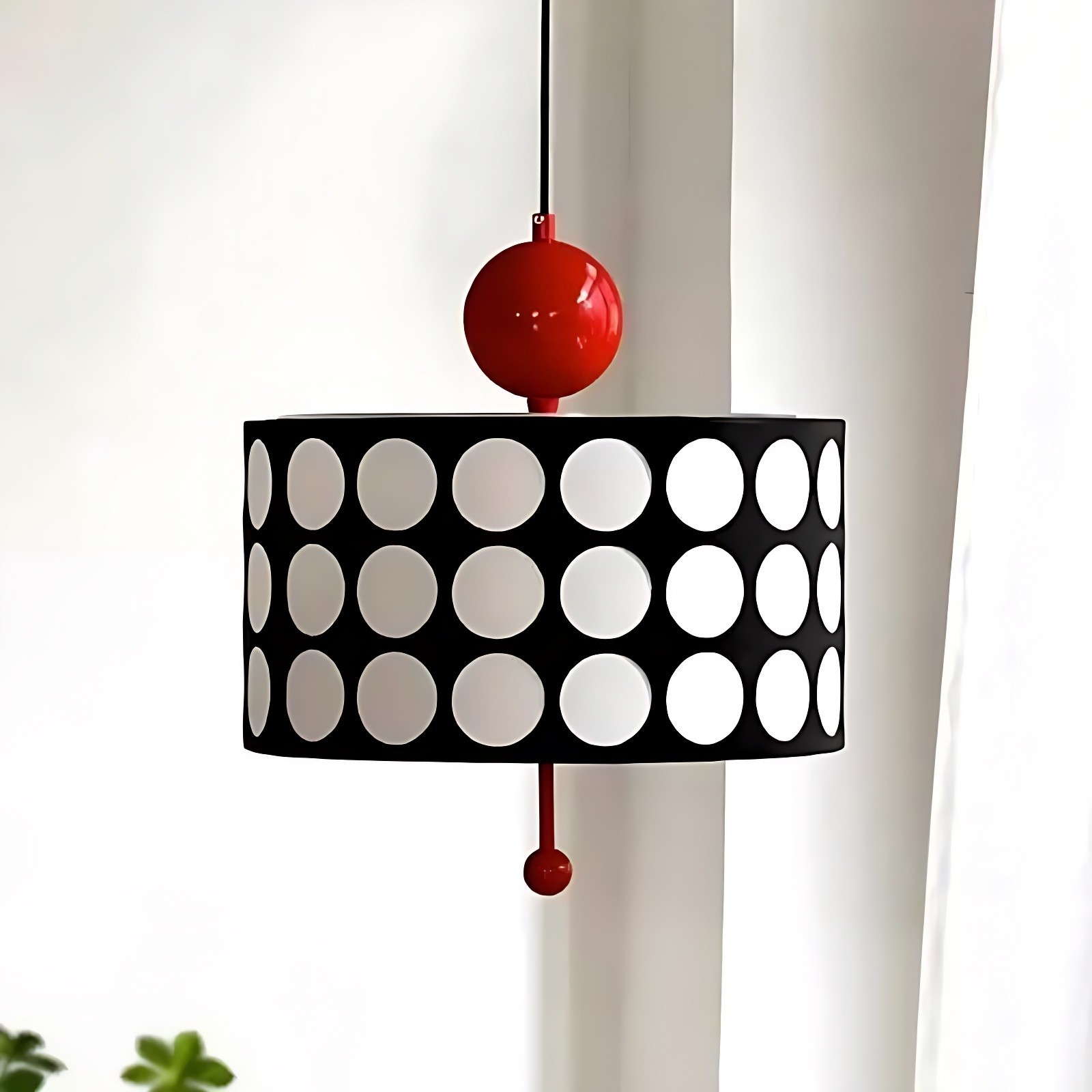 Polka Dot Lattice Pendant Lamp - French Vintage Light for Dining M165