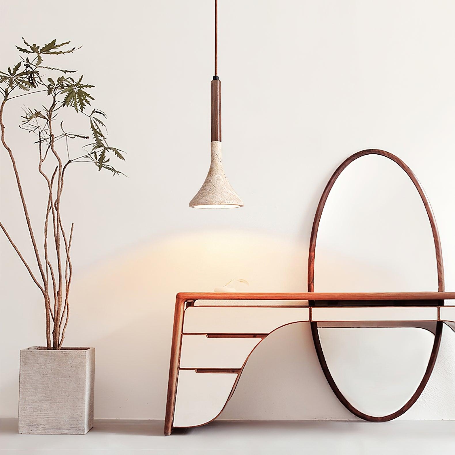 Aplomb Japandi Travertine Pendant Lamp T2114