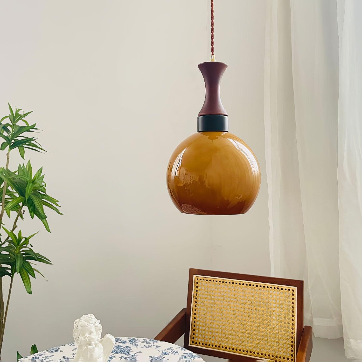 Spherical Orange Practical Luxury Pendant Lamp M523