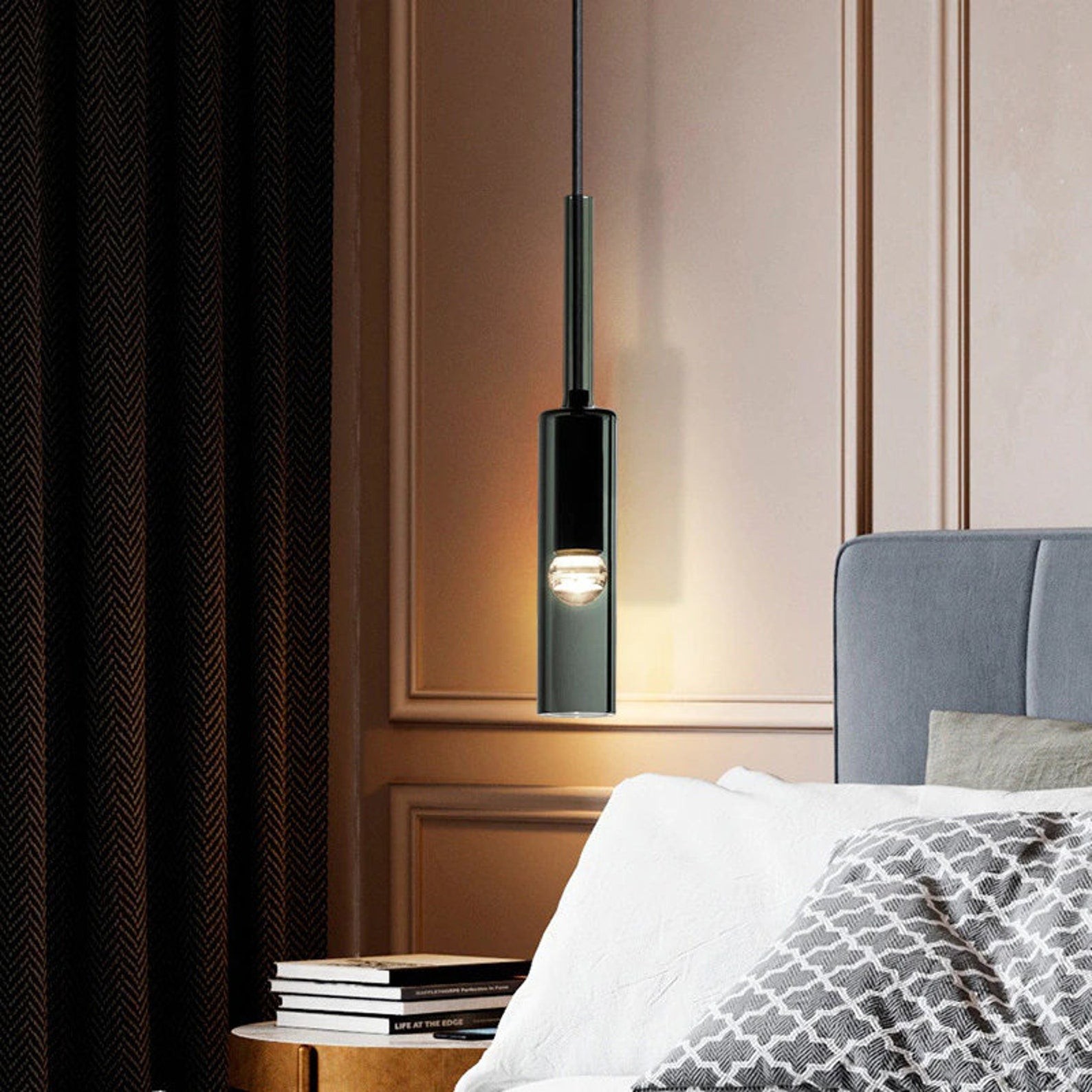 Modern Cylindrical Glass Pendant Light G42