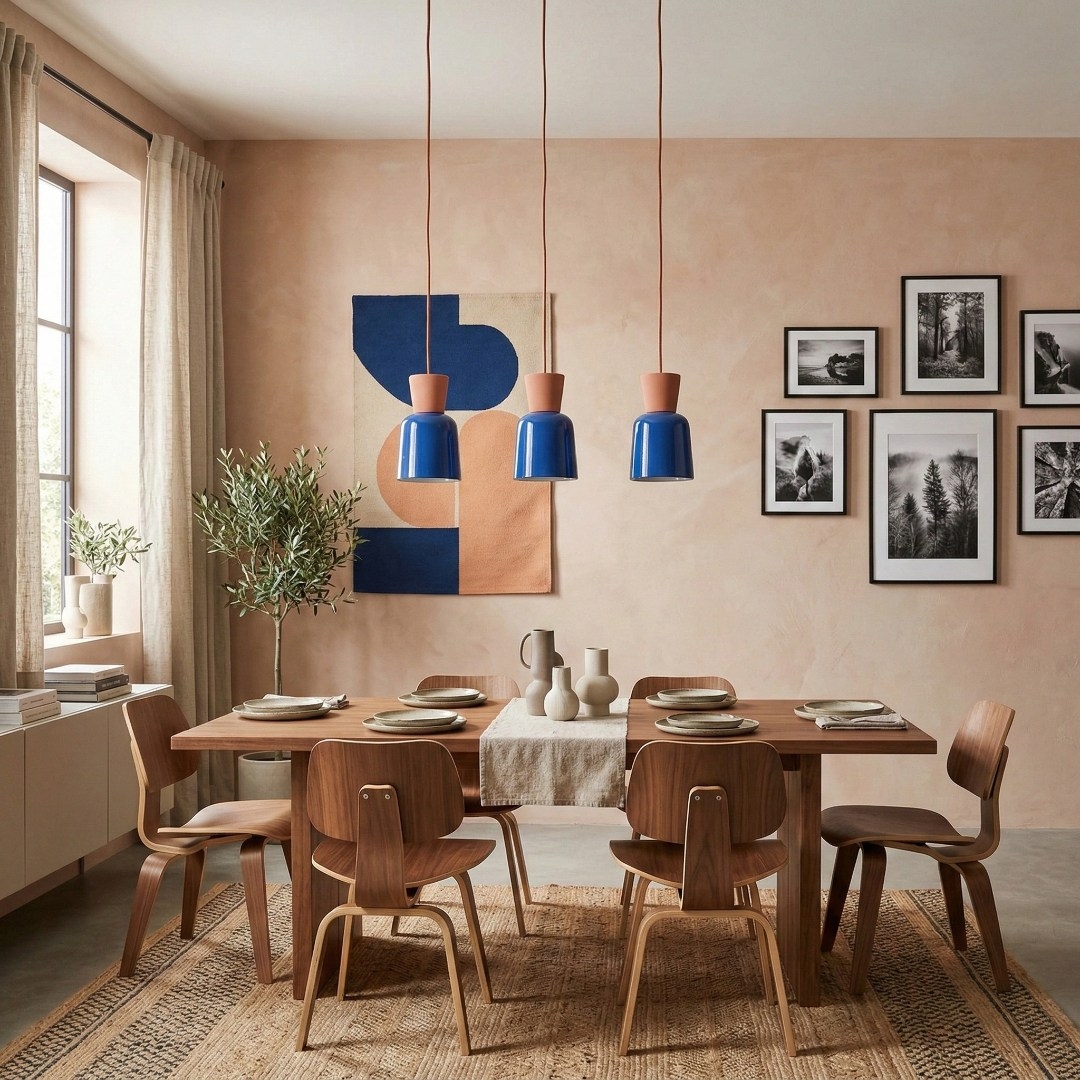 Chromara Colorful Bowl Pendant Light - Retro Iron Lamp for Dining T1159