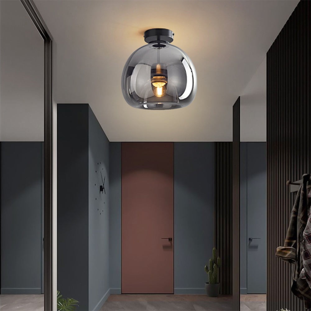 Retro Bubble Concave Glass Ceiling Lamp M05