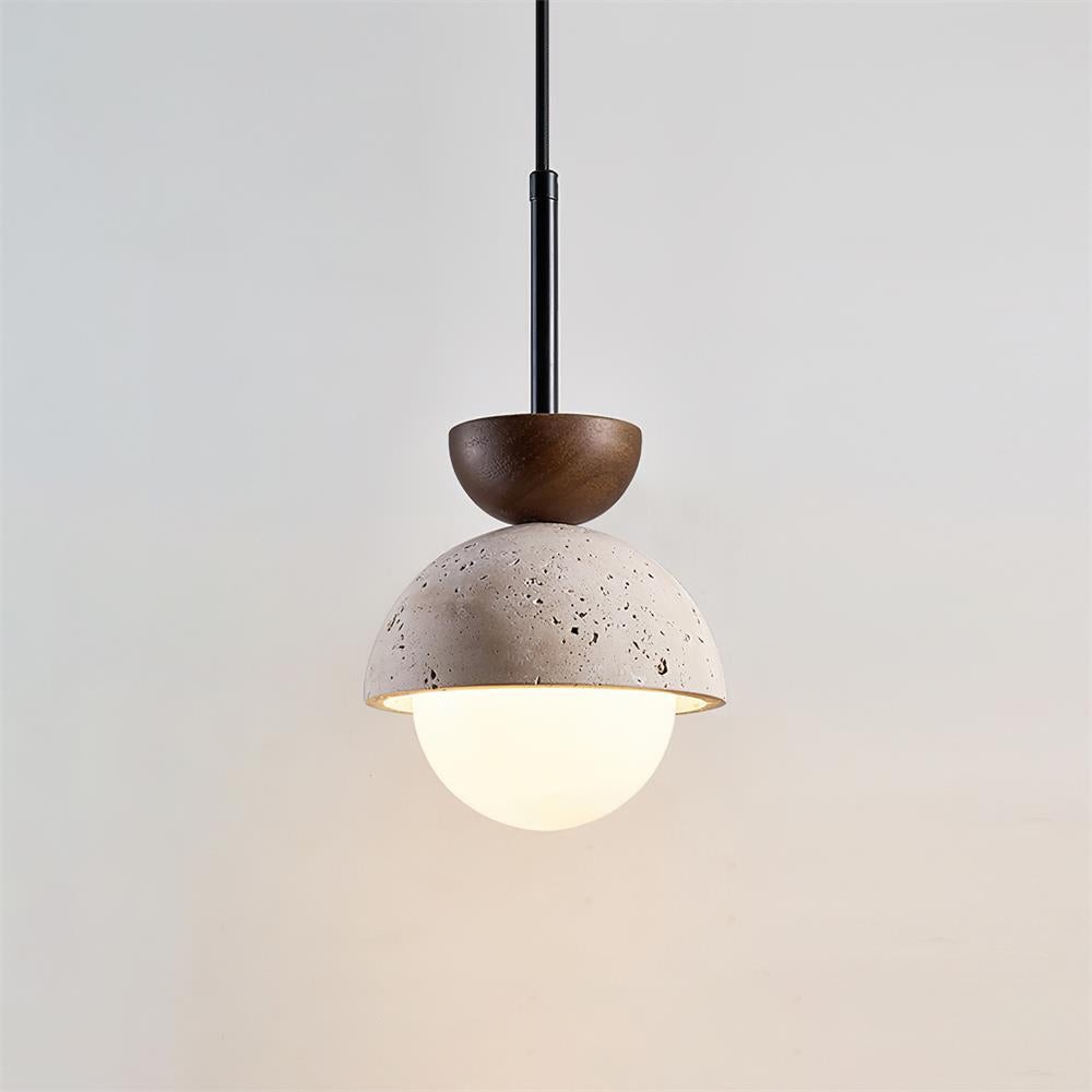 Natural Stone Spherical Pendant Light M159