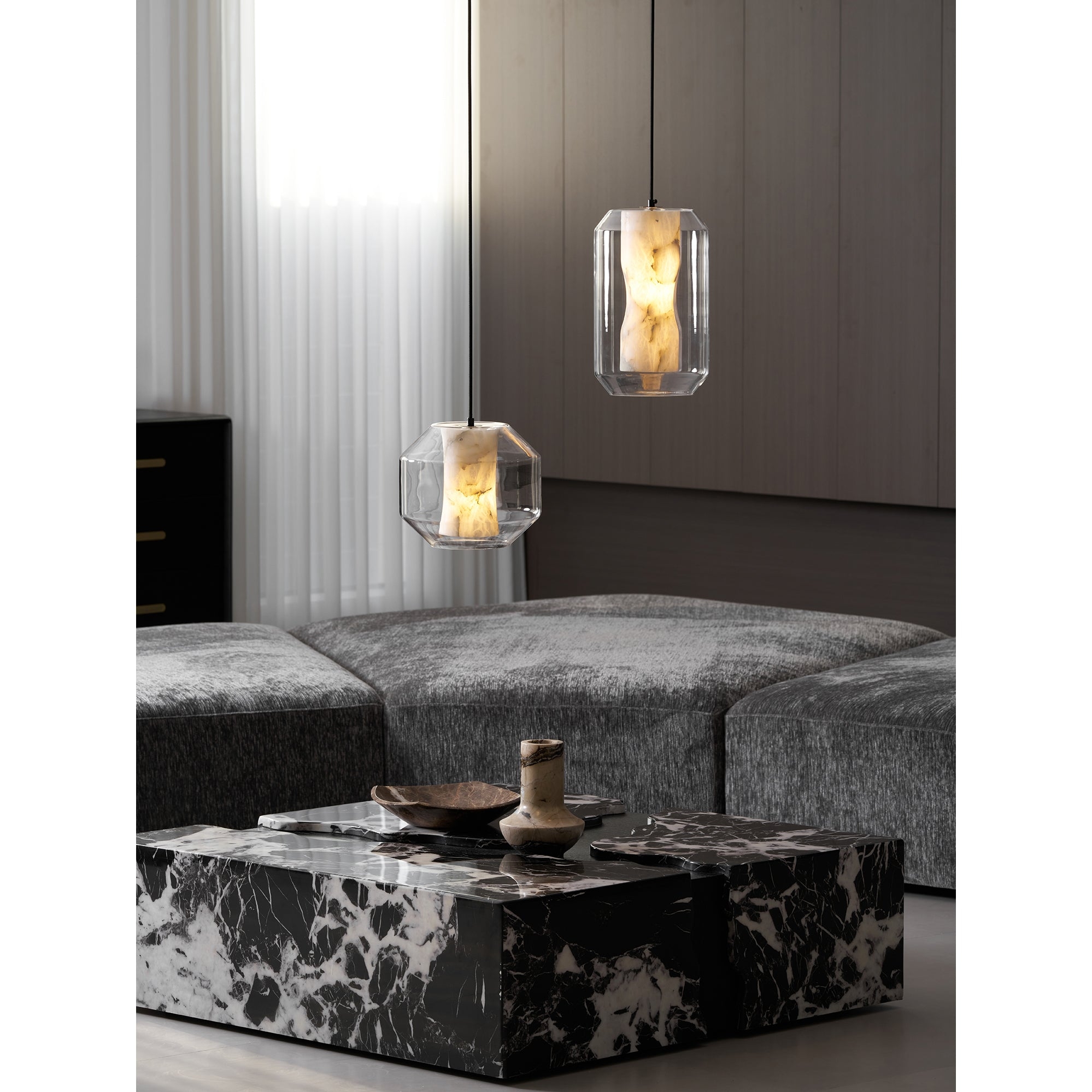 Glass Alabaster Pendant Lamp T1668
