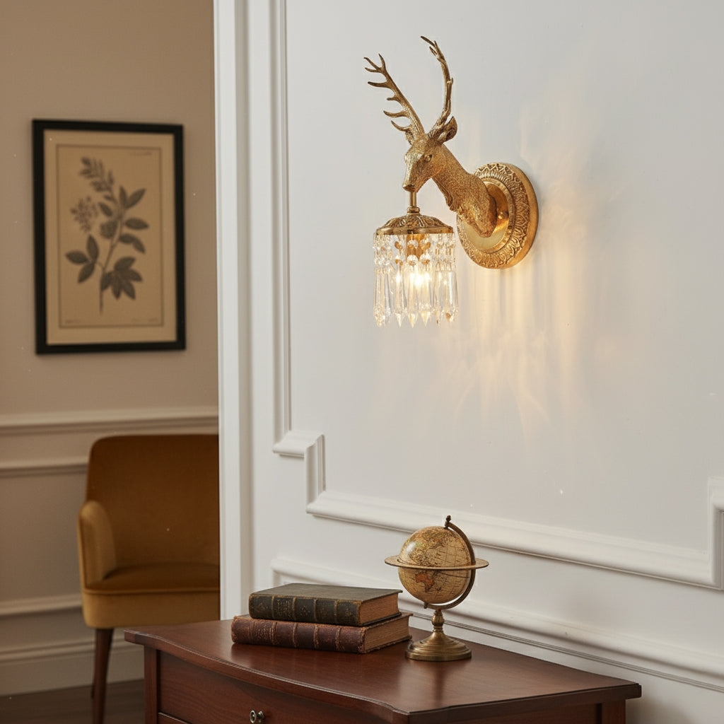Antler Crystal Wall Lamp T1964