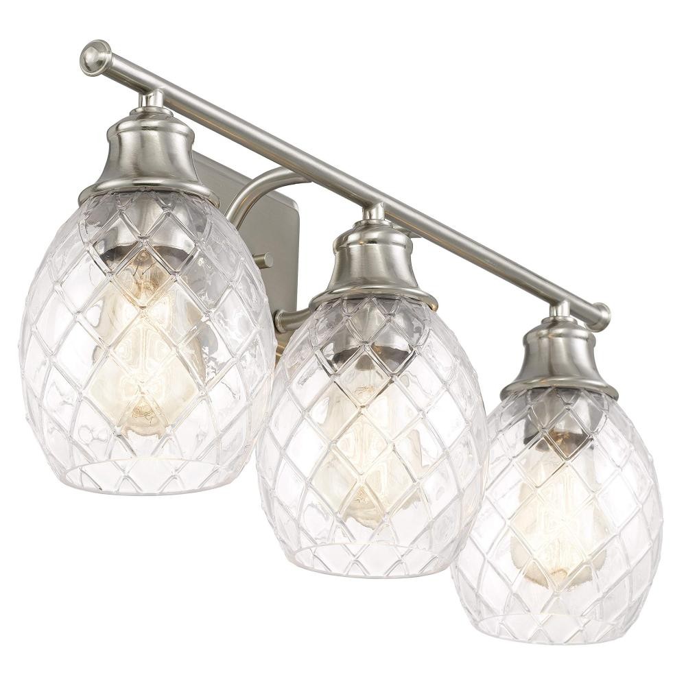 Modern Farmhouse Brushed Nickel Glass Wall Light S147