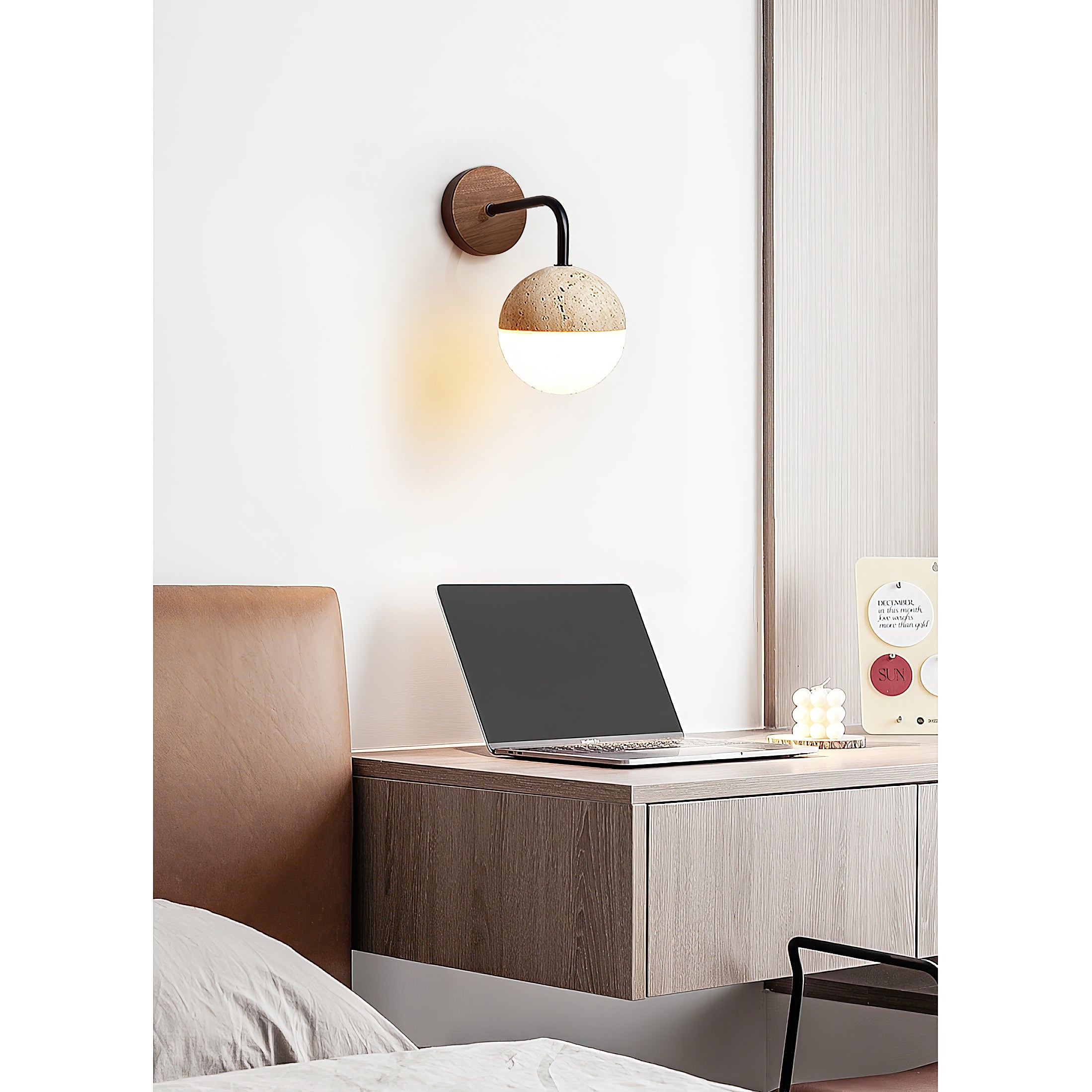 Tia Travertine Wall Lamp T1886