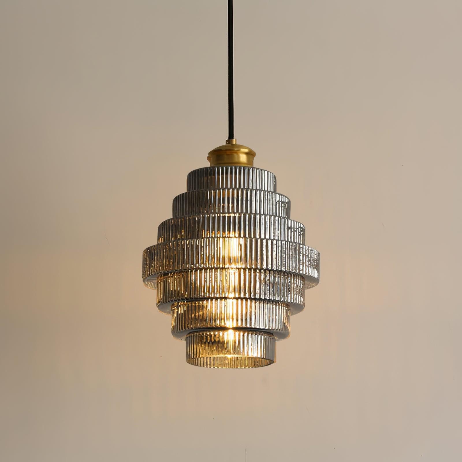 Modern Creative Pleated Design Glass Pendant Lamp M48