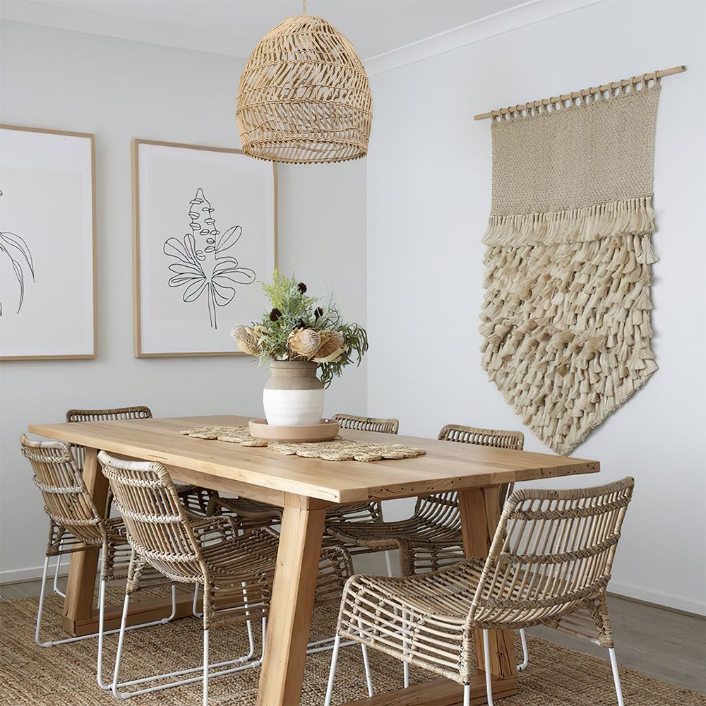 Wicker Basket Rattan Pendant Light S74