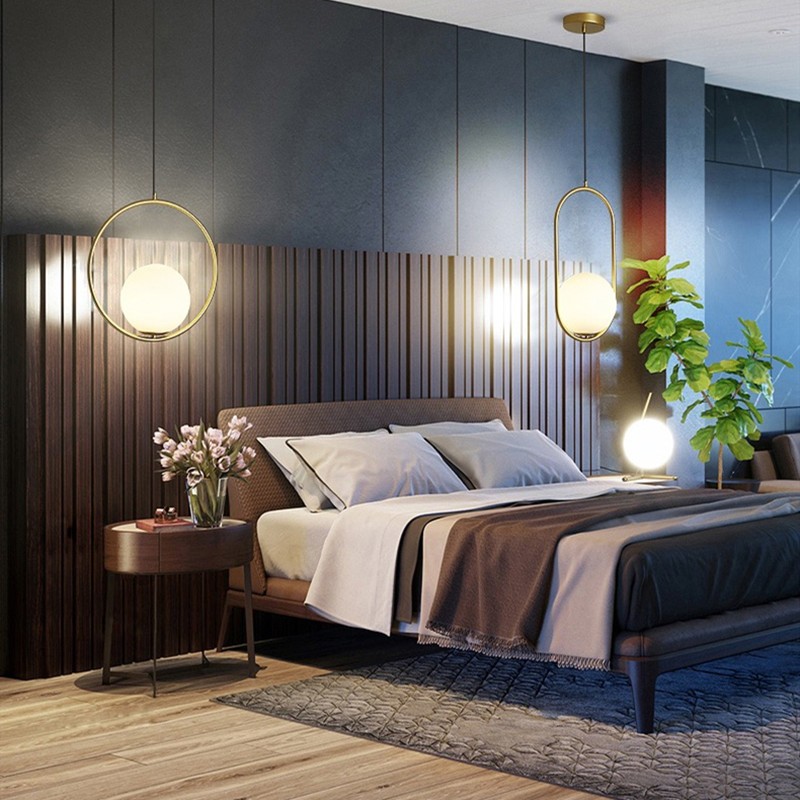 Halozen Pendant Lamp - Elegant Metal and Glass Pendant for Living Room