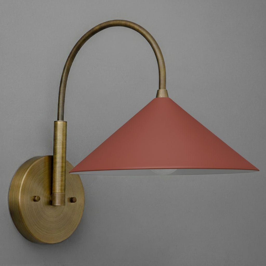 Curva Elegant Arc Cone Wall Sconce - Contemporary Reading Nook Wall Lighting T394