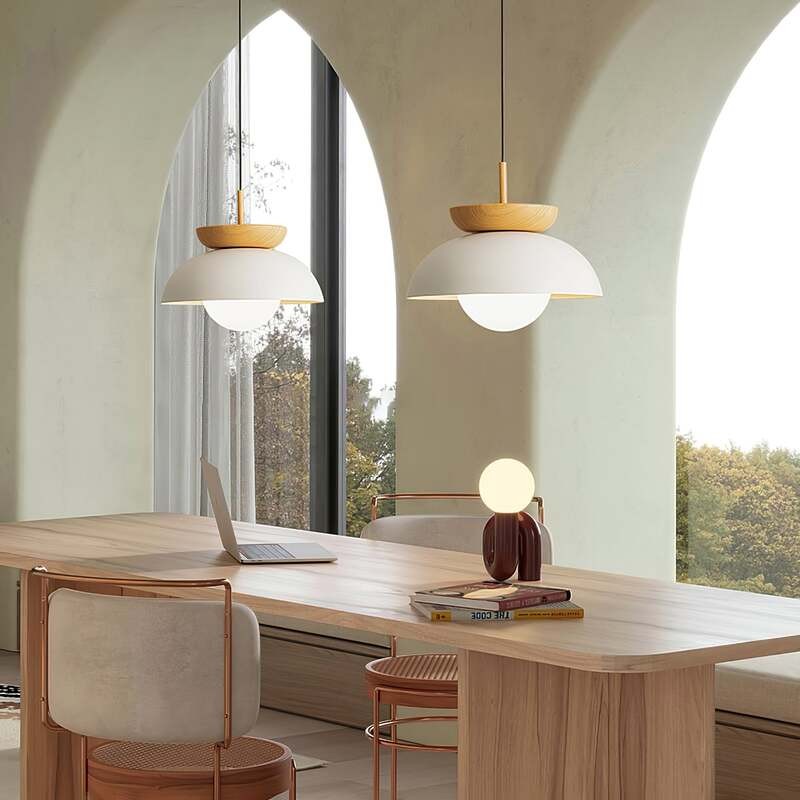 Nordic Semi Wooden Pendant Light S63