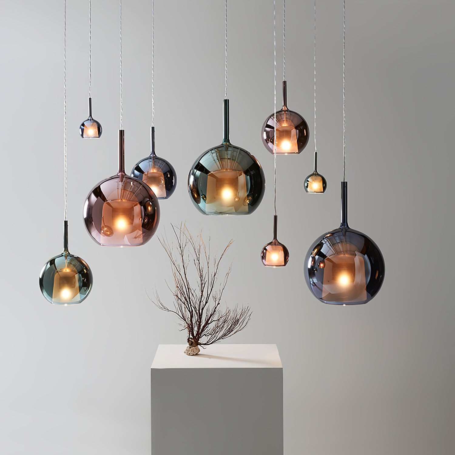 Glo Wine Glass Shaped Pendant Light S185