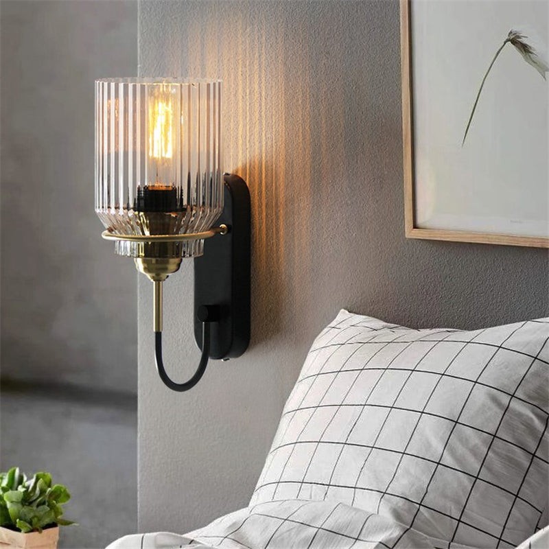 Nordic Columnar Glass Mirror Front Wall Lamp M28
