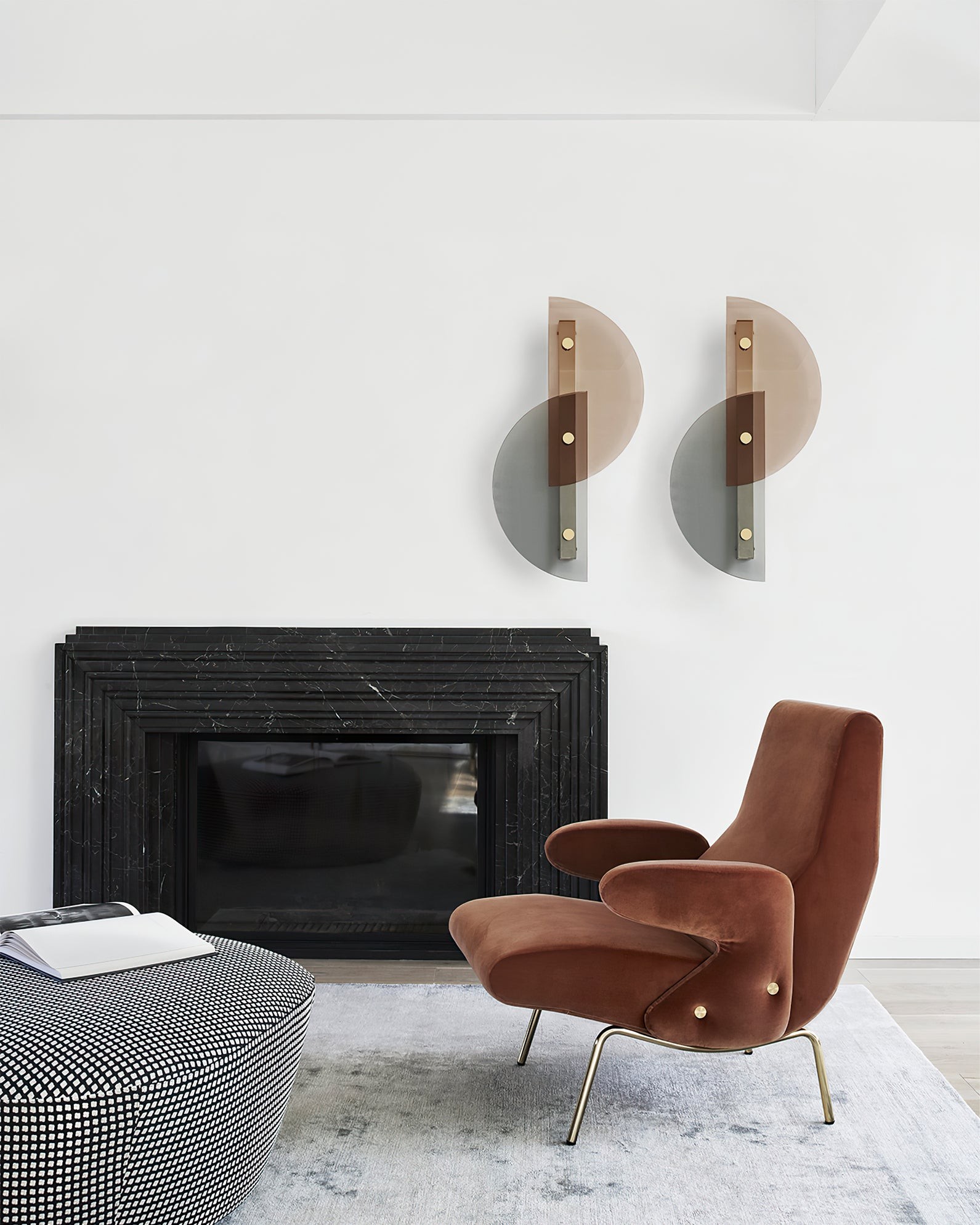 Simple Fan-Shaped Glass Arc Wall Lamp M21