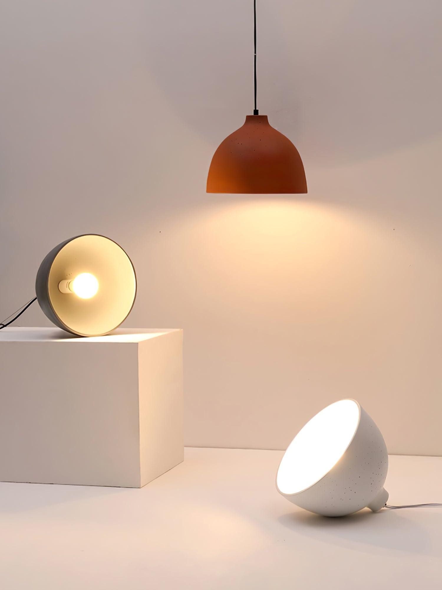 Modern Minimalist Industrial Resin Bowl LED Pendant Light M327