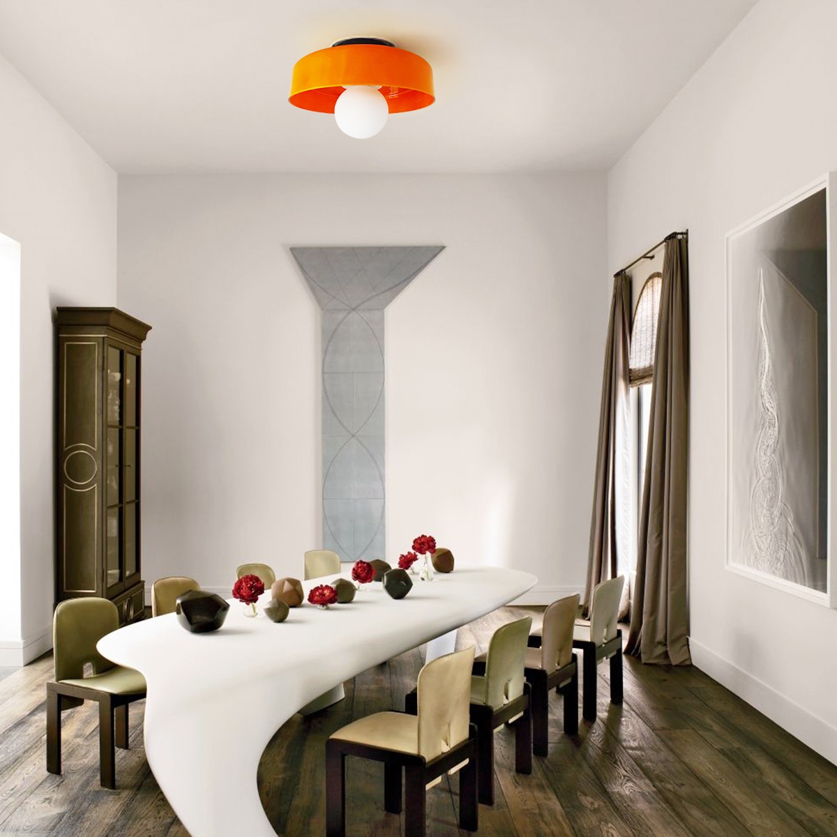 Modern Round Flush Mount Morandi Ceiling Light S80