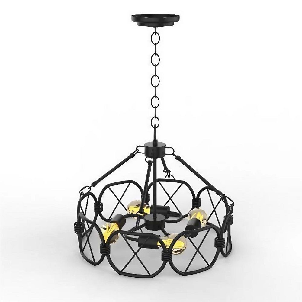 Rustic Industrial Cage Pendant Light S151