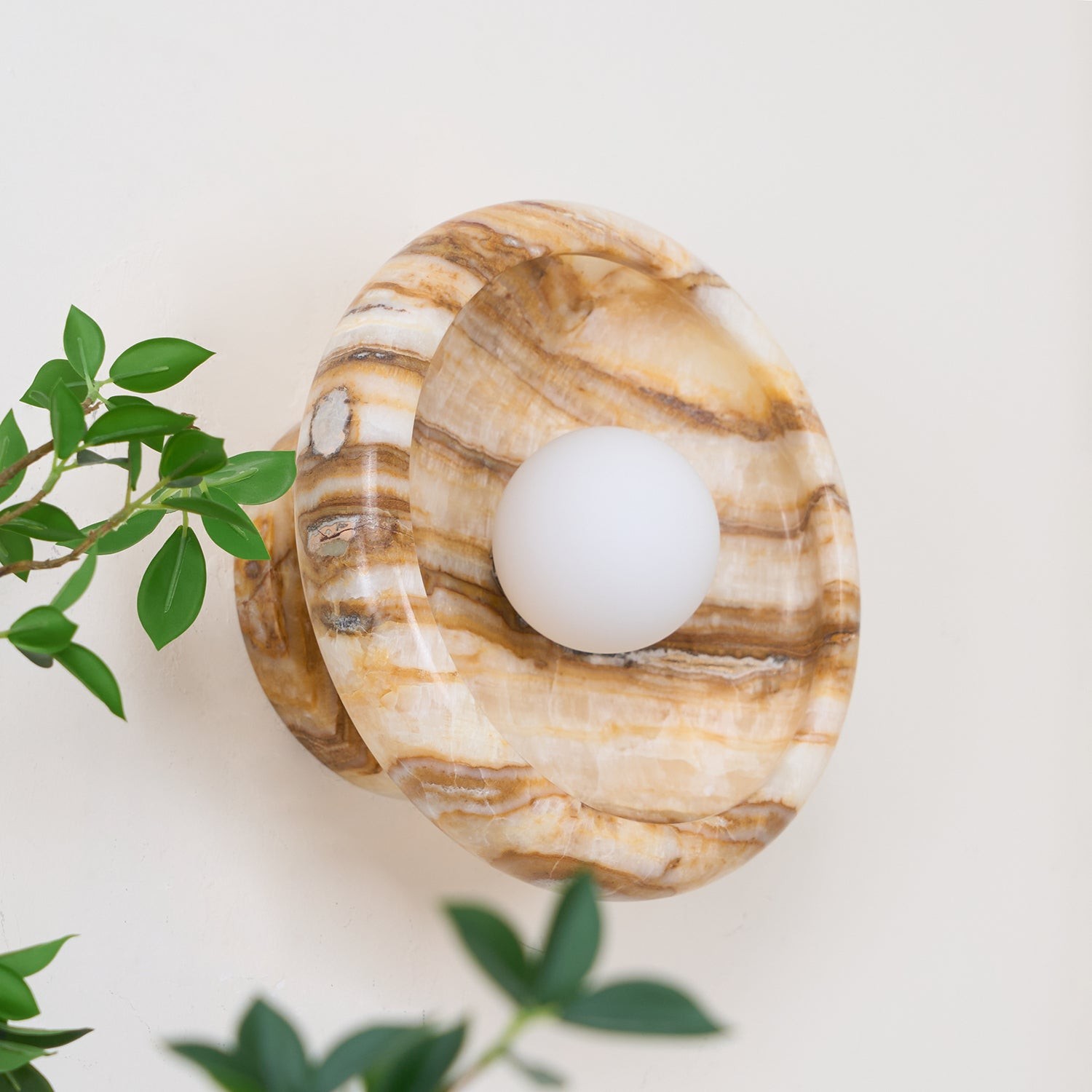 Bowl - Shaped Marble Wall Lamp P064