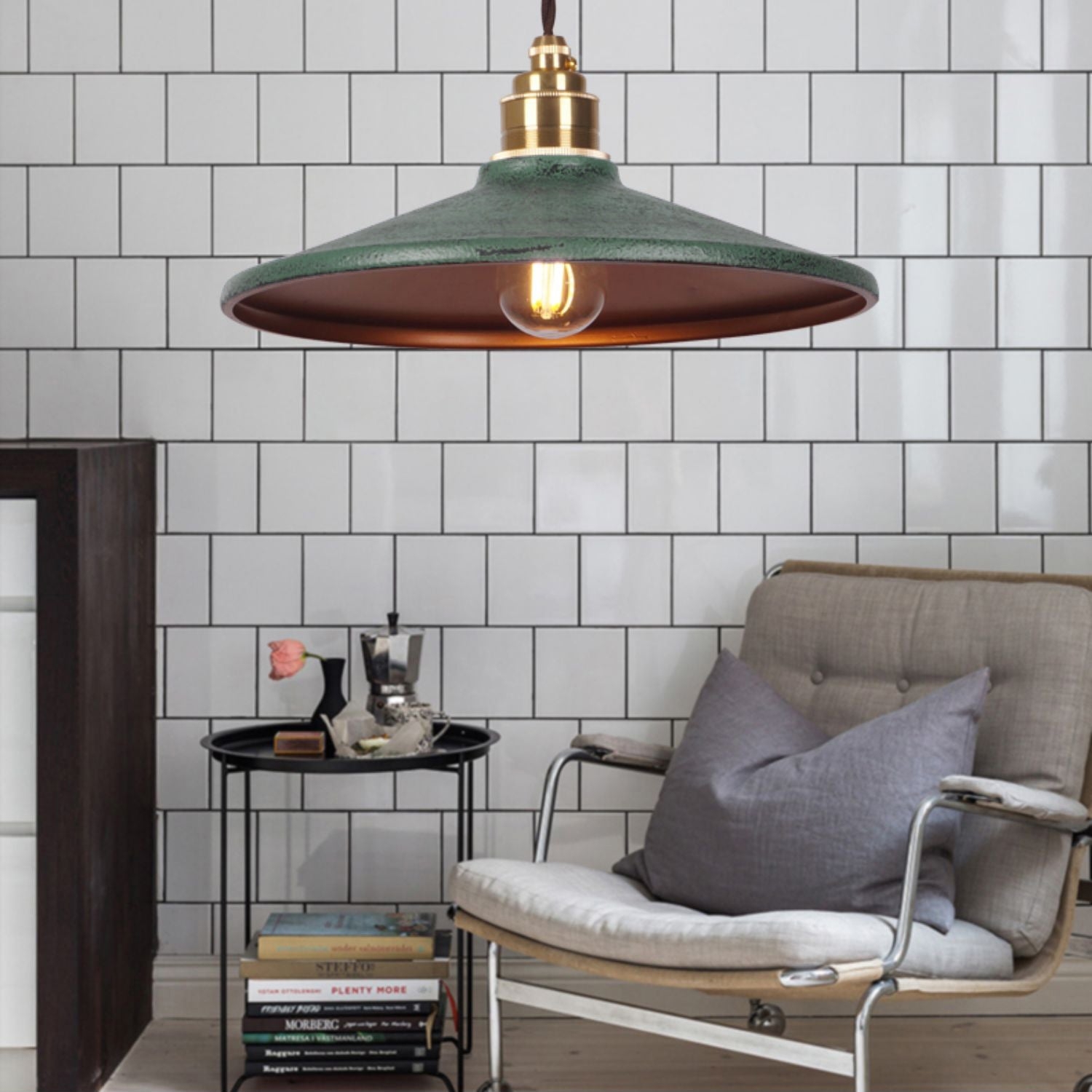 Rustic Saucer Shade Pendant Light T1700