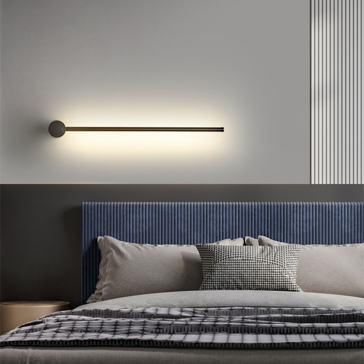 Industrial Modern Black Linear LED Wall Lights S114