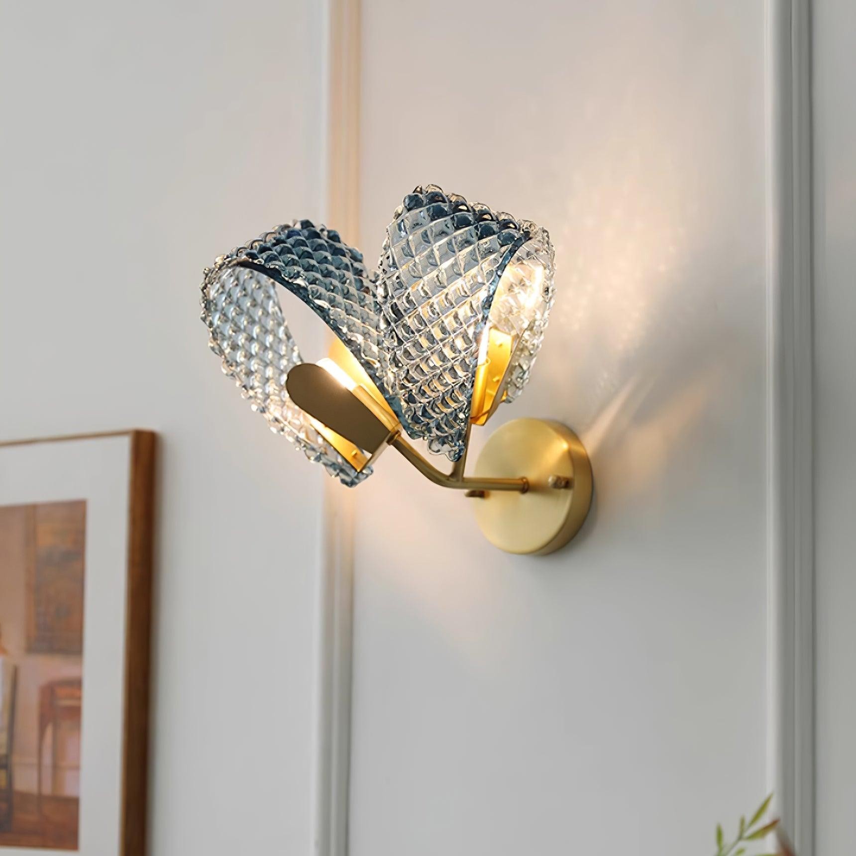 Creative Light Luxury Blue Ribbon Wall Lamp M182