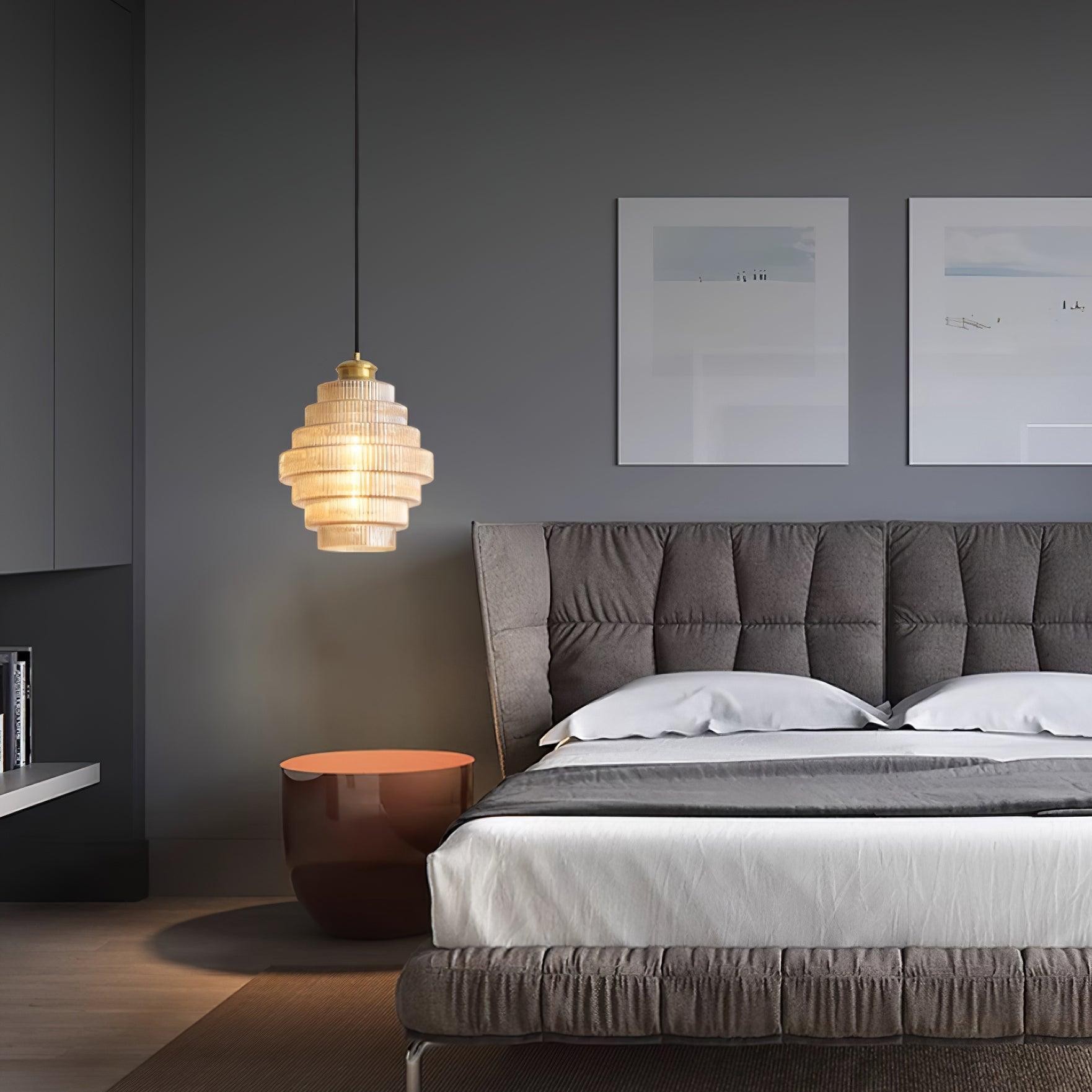 Modern Creative Pleated Design Glass Pendant Lamp M48