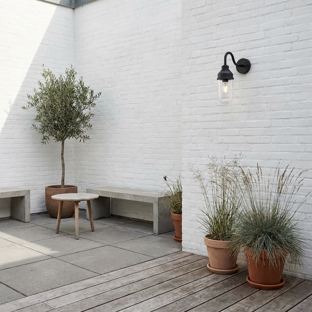 Trevanta Contemporary Outdoor Wall Light - Minimalist Lantern for Entryways & Facades T912