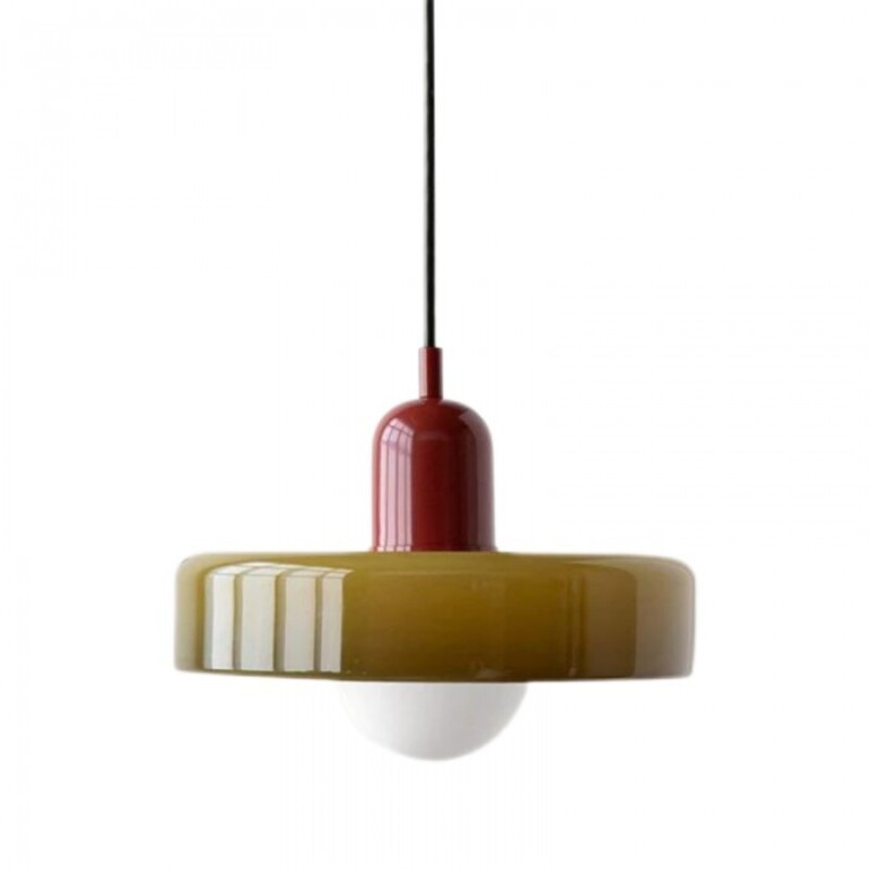 Morandi Glass Disc Orb Pendant Lamp S09