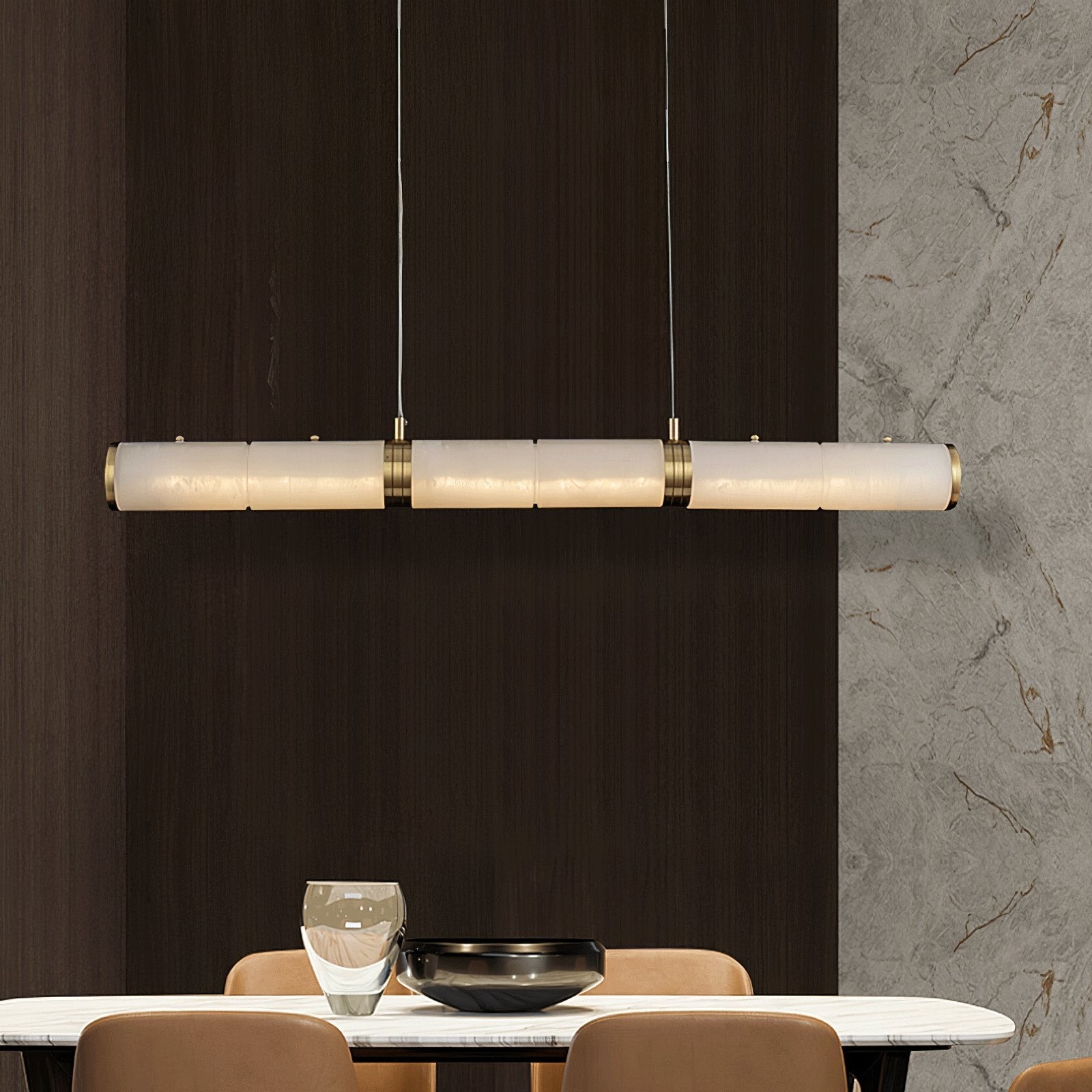Luxurious Alabaster Beam Pendant Light M581