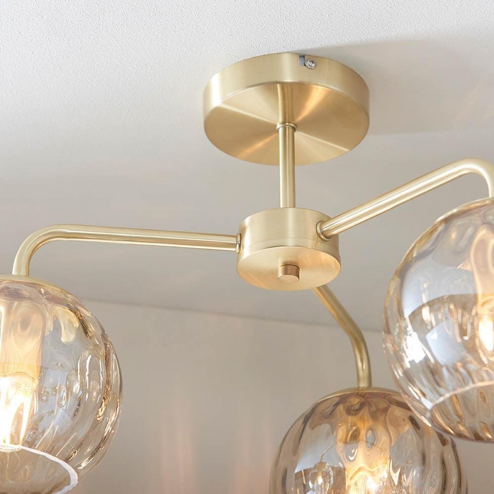 Tracian Glass Mid-Century Modern Globe Pendant Light for Dining Room T845