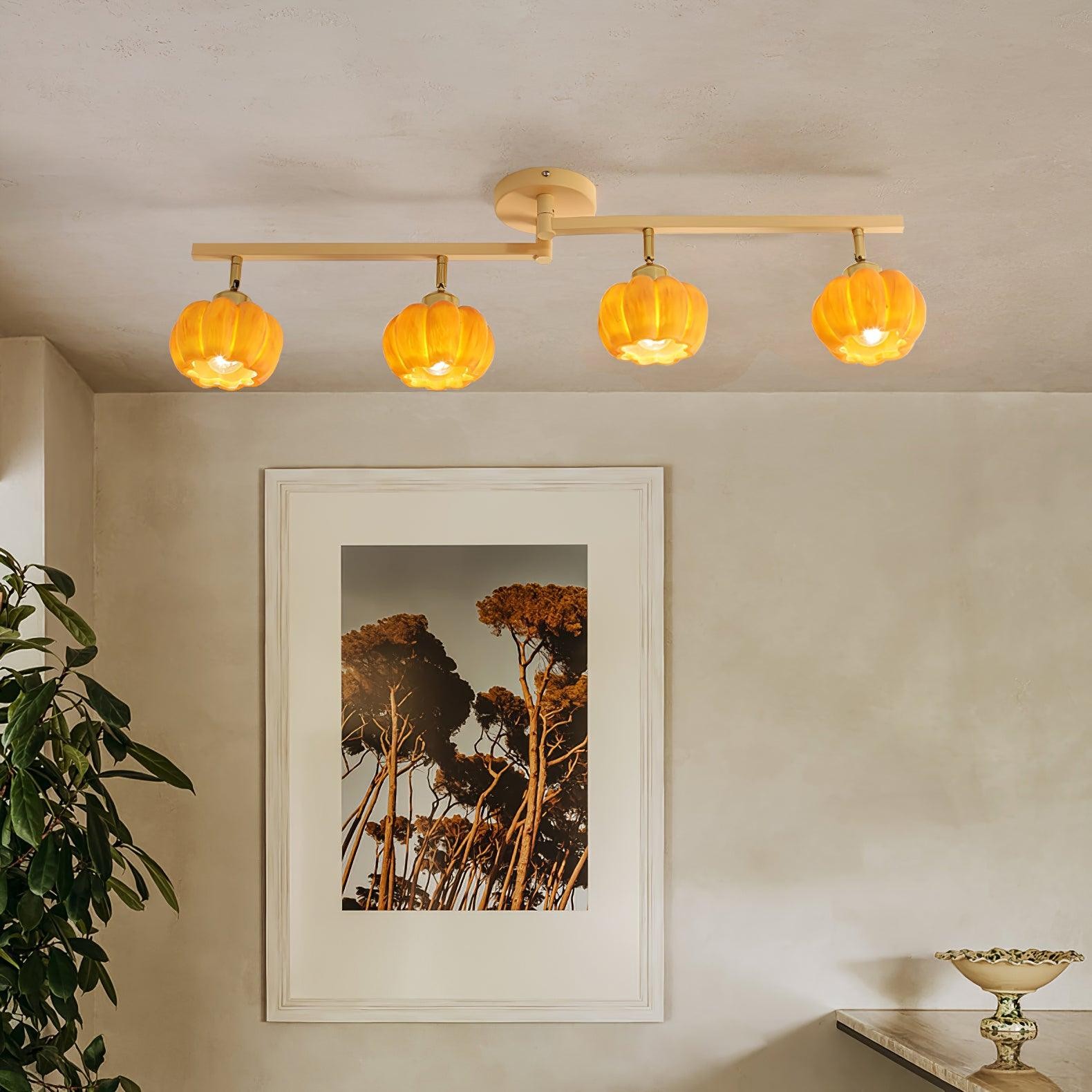 Pumpkin Flower Ceiling Lamp M214